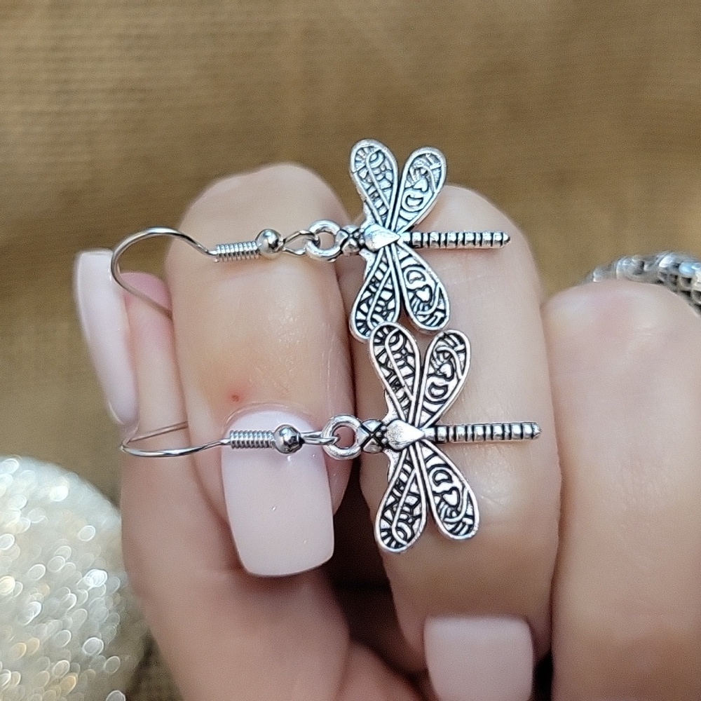DRAGONFLY DANGLE EARRINGS